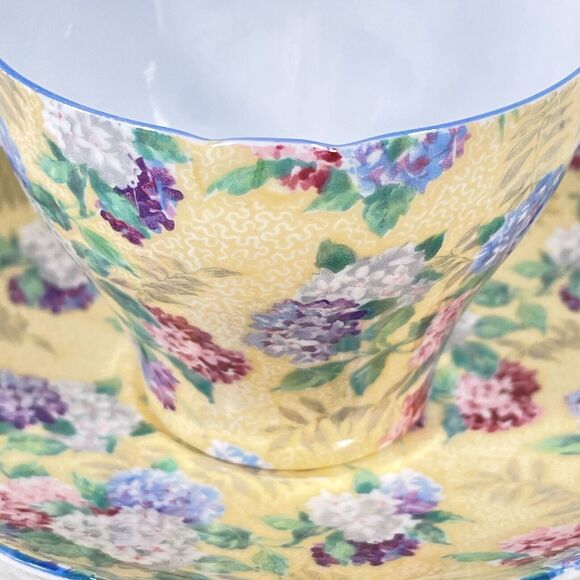 Shelly Vtg Tea Cup/Saucer Bone China Summer Glory Chintz Hydrangea Rare READ - Picture 2 of 9